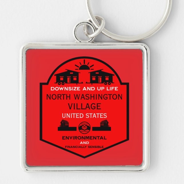 Tiny House Communities Editable Key Ring (Front)