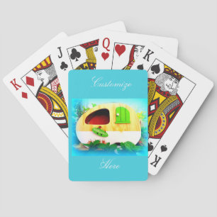 Tiny house gypsy caravan playing cards