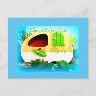 tiny house gypsy caravan postcard