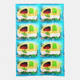 tiny house gypsy caravan tea towel