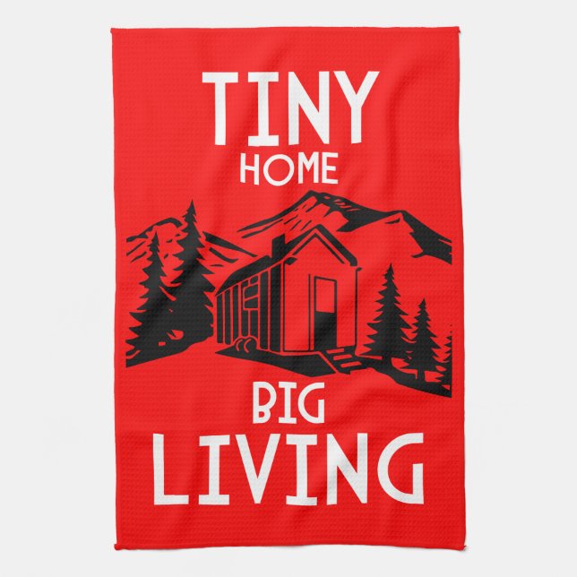 Tiny House Home Decor  Tea Towel (Vertical)