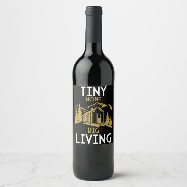 Tiny House Home Decor  Wine Label (Front)