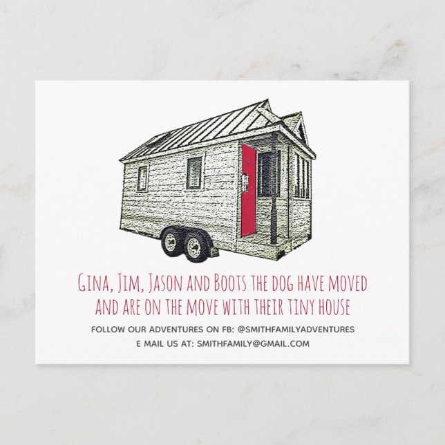 Tiny House Moving Announcement (Front)