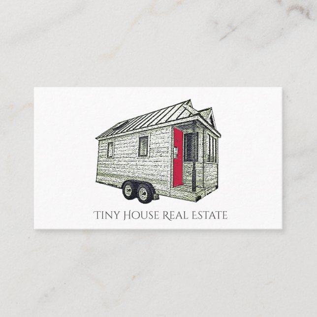 Tiny House On Wheels Real Estate Business Card (Front)