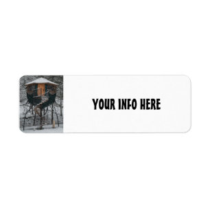 TINY HOUSE TREEHOUSE RETURN ADDRESS LABELS