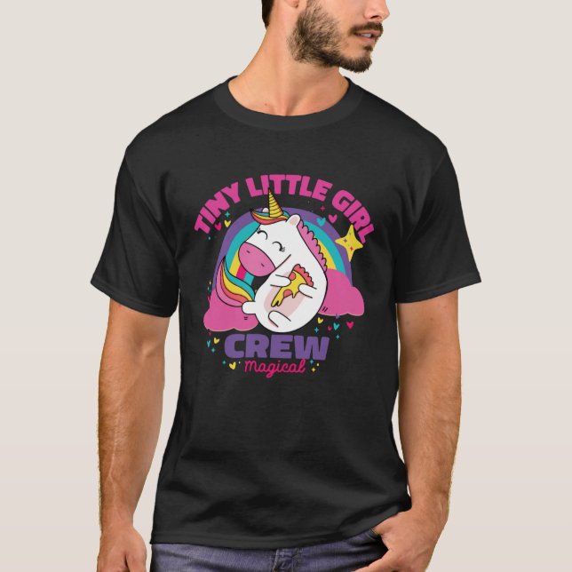 Tiny Human Kids Little Girls of Unicorn Magical Yu T-Shirt (Front)