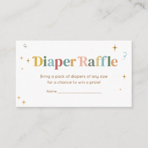 Tiny Human Shindig Baby Shower Diaper Raffle Enclosure Card