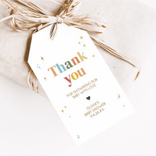 Tiny Human Shindig Baby Shower Favour Tags