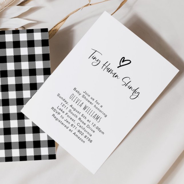 Tiny Human Shindig Minimalism Baby Shower Invitation (Creator Uploaded)