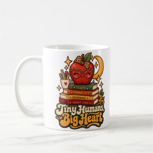 Tiny Humans Big Heart Retro Teacher Coffee Mug