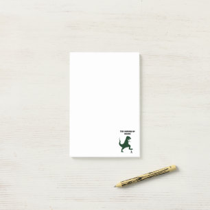 Tiny Humans Go Squish Funny Dinosaur Cartoon Post-it Notes