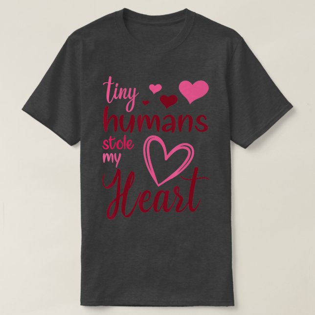 Tiny Humans Stole My Heart Valentine's Day NICU Nu T-Shirt (Design Front)
