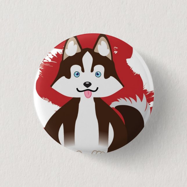 Tiny Husky ver. 1 button (Front)