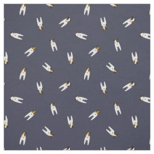 Tiny Jack Russell terrier dogs pattern any colour Fabric