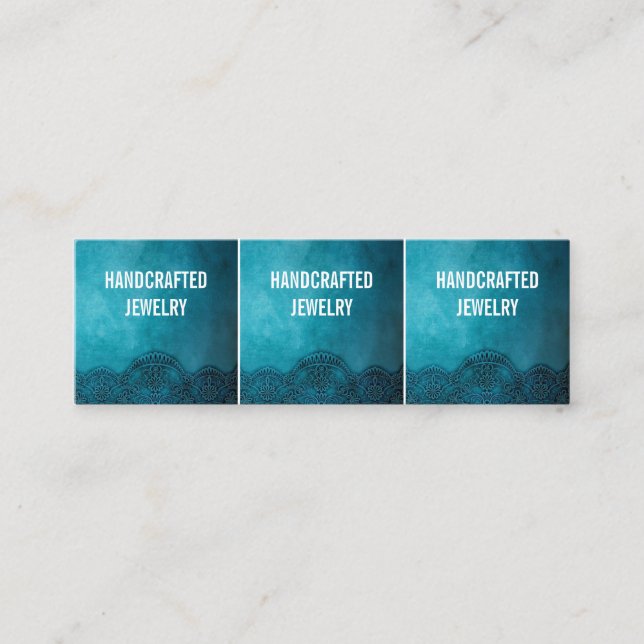 Tiny Jewellery Card-Customise Text- Mini Business  Mini Business Card (Front)