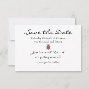 Tiny Ladybird/Ladybug Save the Date card