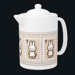 Tiny latte cute teapot<br><div class="desc">A sweet teapot with a very warm gingham background. This is a cute thing for your tea moments</div>