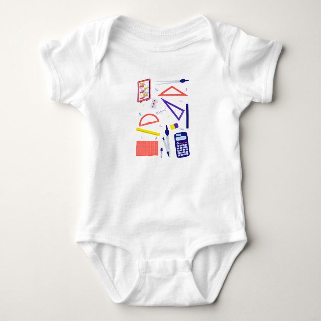 Tiny Math Genius babysuit Baby Bodysuit (Front)