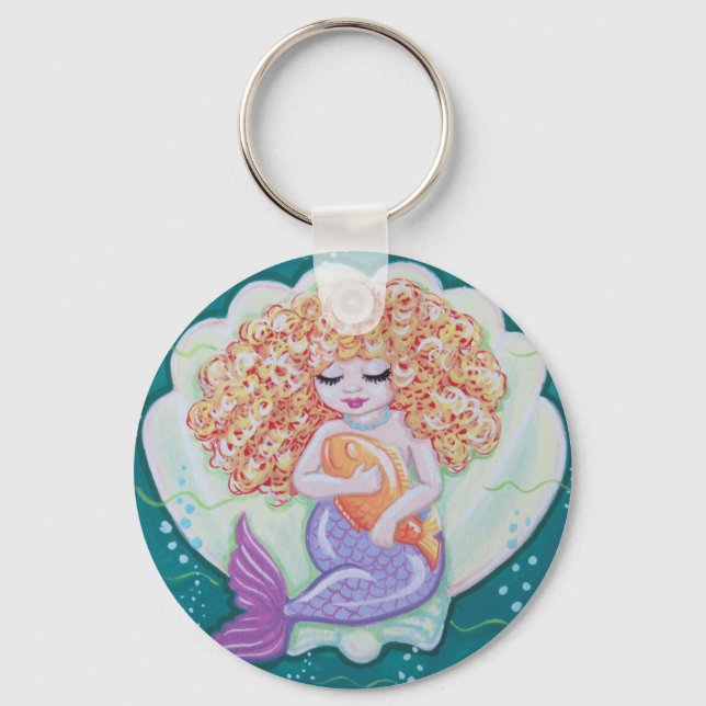 Tiny Mermaid Keychain (Front)