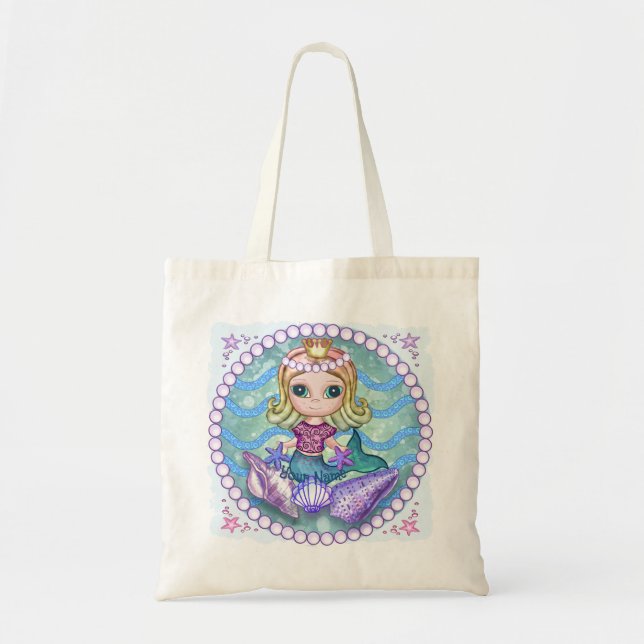 Tiny Mermaid  Tote Bag (Front)