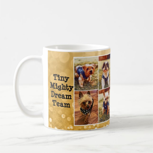 Tiny Mighty DREAM Team Mug - Gold Background (Left)