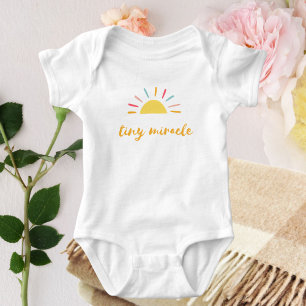 Tiny Miracle Sunshine yellow Baby Bodysuit