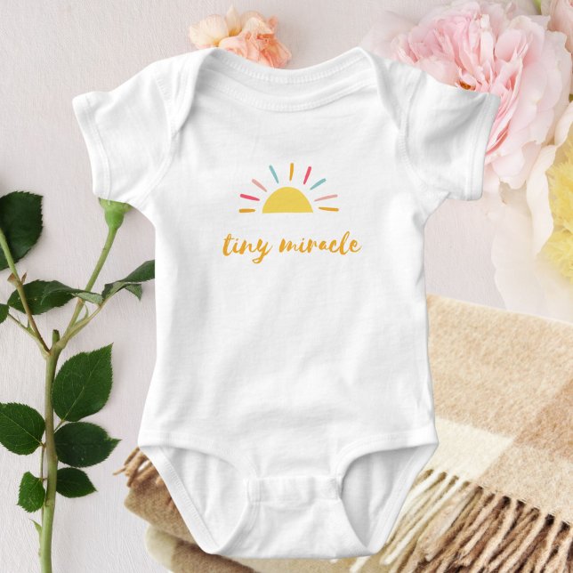 Tiny Miracle Sunshine yellow Baby Bodysuit (Creator Uploaded)