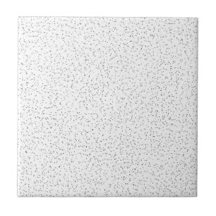 Tiny Monochrome Black, Grey & Cream Dots on White Ceramic Tile