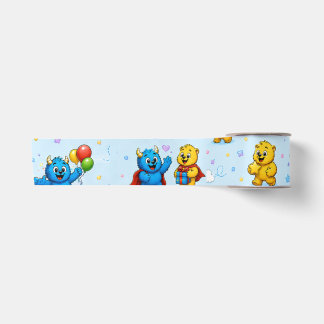 Tiny Monster Friends Celebration Parade Satin Ribbon