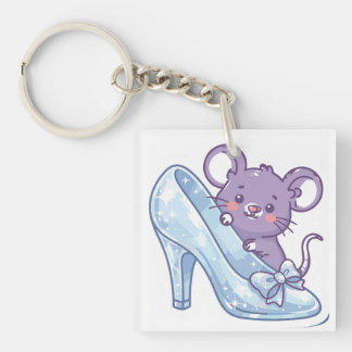 Tiny Mouse Cottage Key Ring