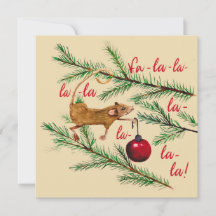 Tiny Mouse Decorates the Christmas Tree