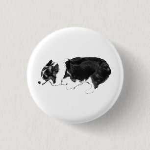 Tiny mover, bright mood 3 cm round badge
