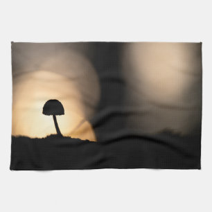 Tiny Mushroom Nature Photo Tea Towel