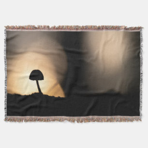 Tiny Mushroom Nature Photo Throw Blanket