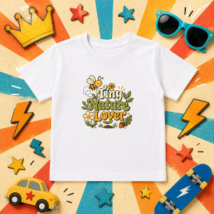 Tiny Nature Lover cute bee floral nut baby T-Shirt