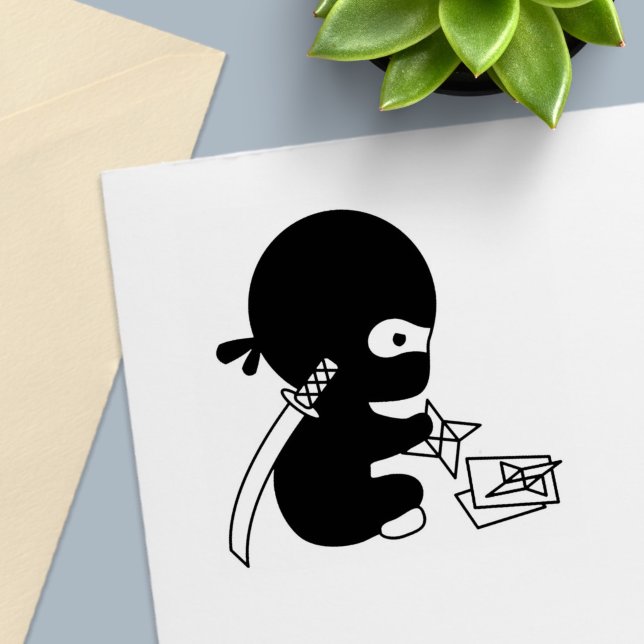 Tiny Ninja Folding Origami Star Self-inking Stamp (Creator Uploaded)
