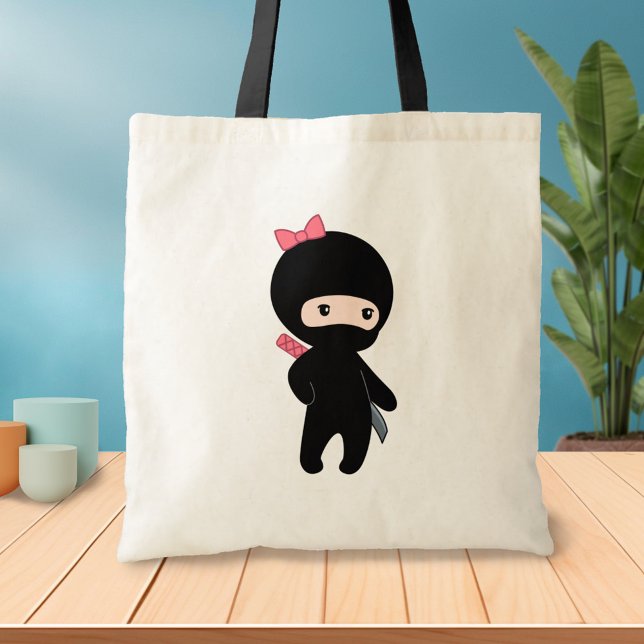Tiny Ninja Girl Tote Bag (Creator Uploaded)
