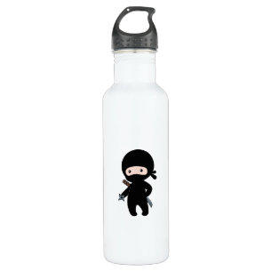 Tiny Ninja Holding Throwing Star 710 Ml Water Bottle
