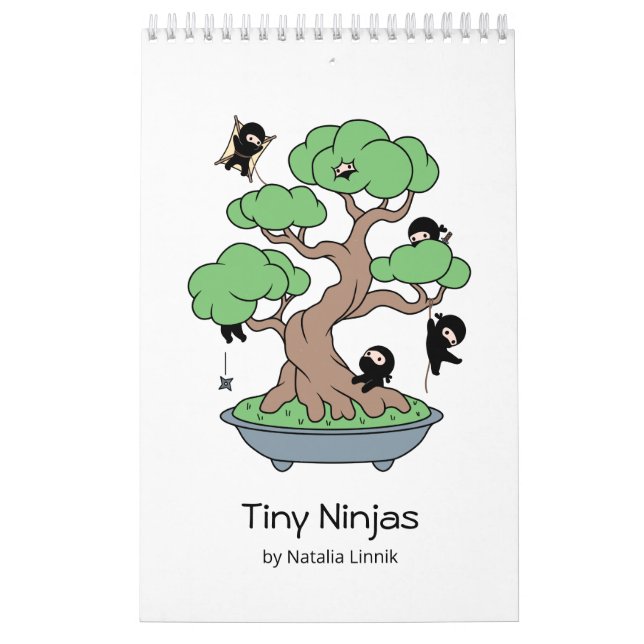 Tiny Ninjas Plain White Calendar (Cover)