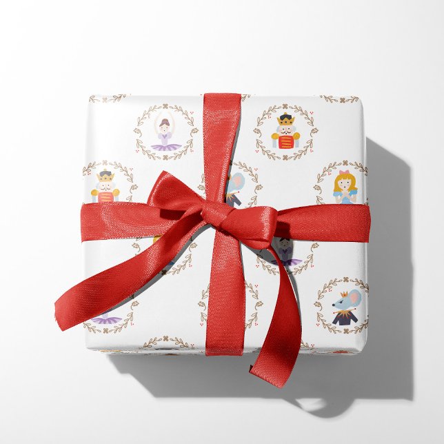 Tiny Nutcracker Characters Wrapping Paper (Creator Uploaded)