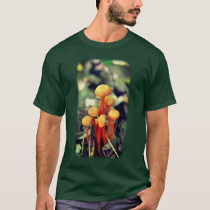 Tiny Orange Mushrooms Nature T-Shirt