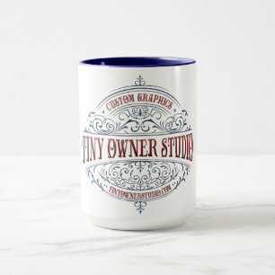 Tiny Owner Studio Fancy Logo Combo Mug, 15 oz Mug