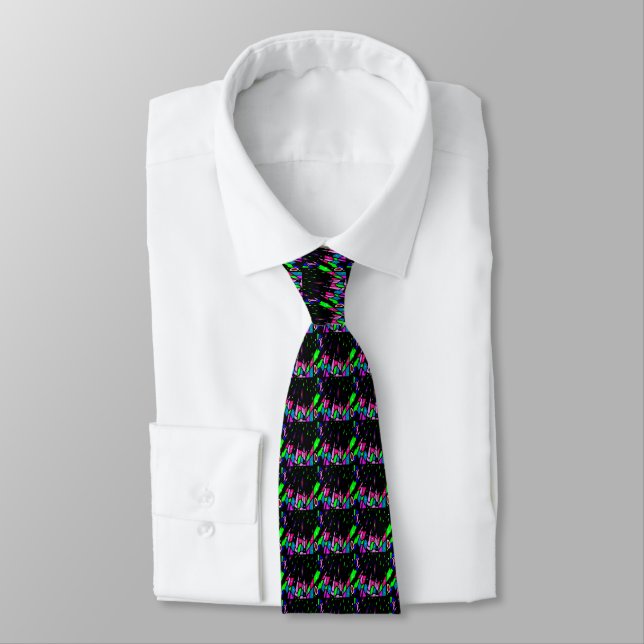 Tiny pattern black with hint of green tie (Tied)