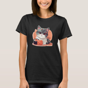 Tiny paws and tasty rolls A cat s sushi adventure T-Shirt