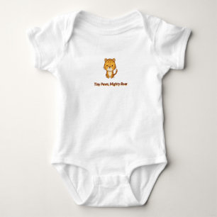 Tiny Paws, Mighty Roar Baby Bodysuit