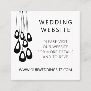 Tiny Peacock Stylised Modern Wedding Website Enclosure Card