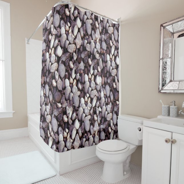 Tiny Pebbles Shower Curtain (In Situ)