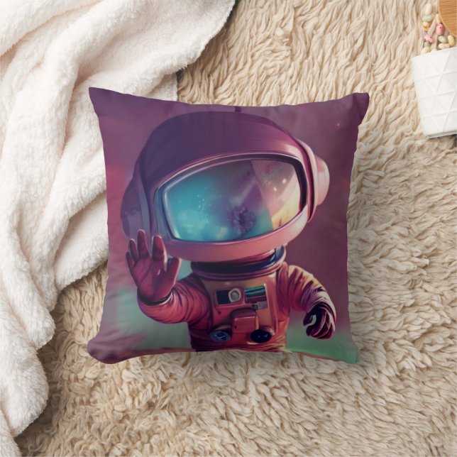 Tiny Pink Alien Cushion (Blanket)