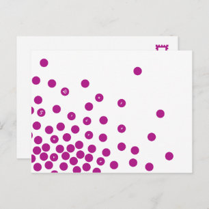 Tiny Pink Circles Save the Date Postcard Template