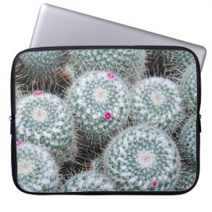 Tiny Pink Flowers Cactus Plants Laptop Sleeve